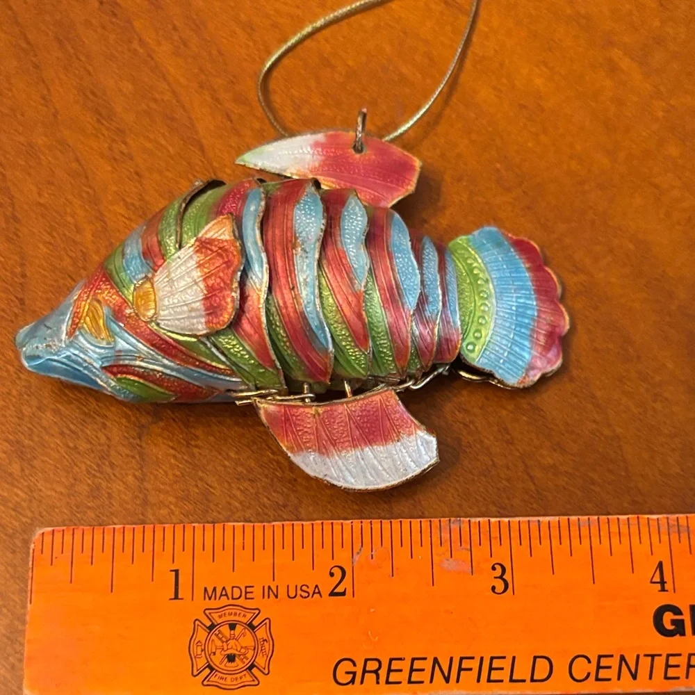 Colorful Cloisonné Articulated Fish Ornament